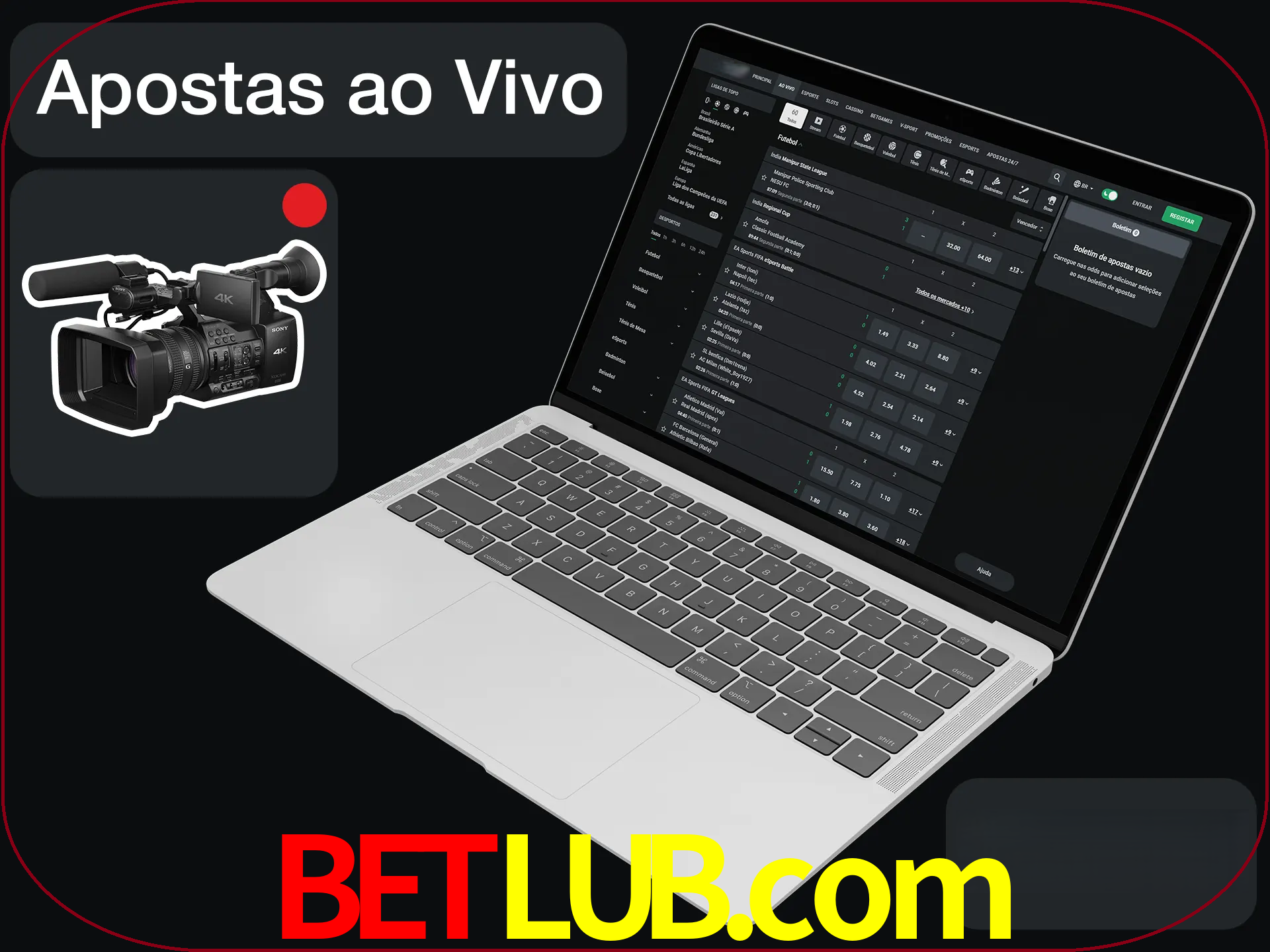 Aposte em formato ao vivo em nosso site.